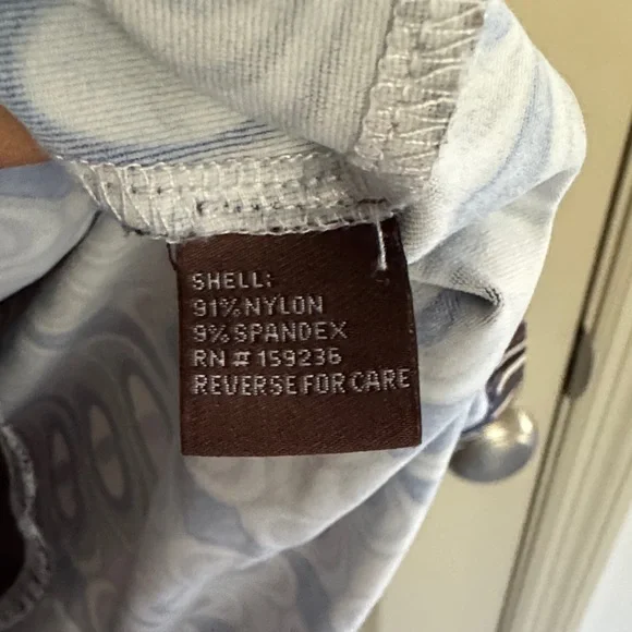 J. McLaughlin Navy and Camel 3/4  Sleeve Dress with pockets and mock neck - Picture 5 of 8